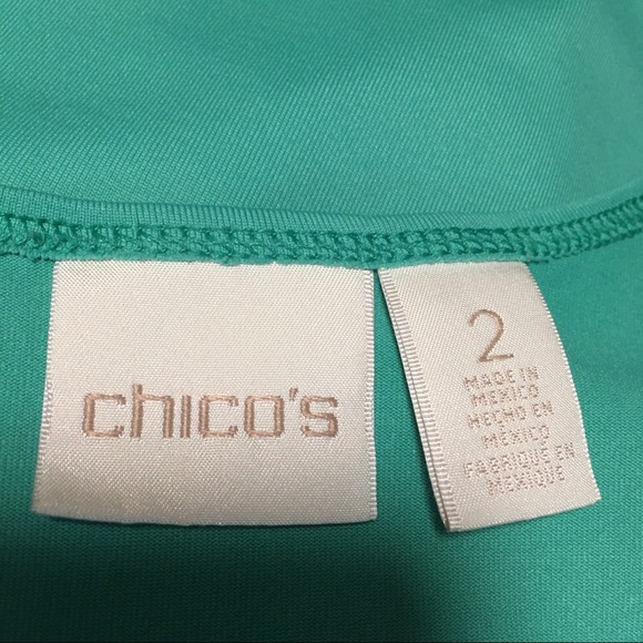 CHICOS SZ 2. (LG) GREEN TANK TOP - Picture 3 of 11